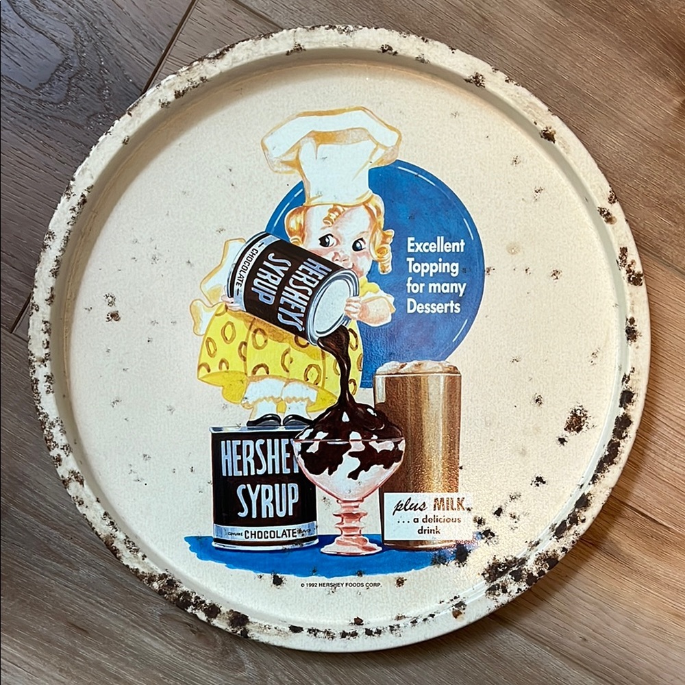 Vintage Hershey's Syrup Metal Tray